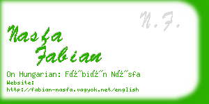 nasfa fabian business card
